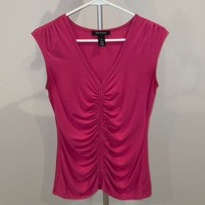 WHBM Pink Ruched Top XS